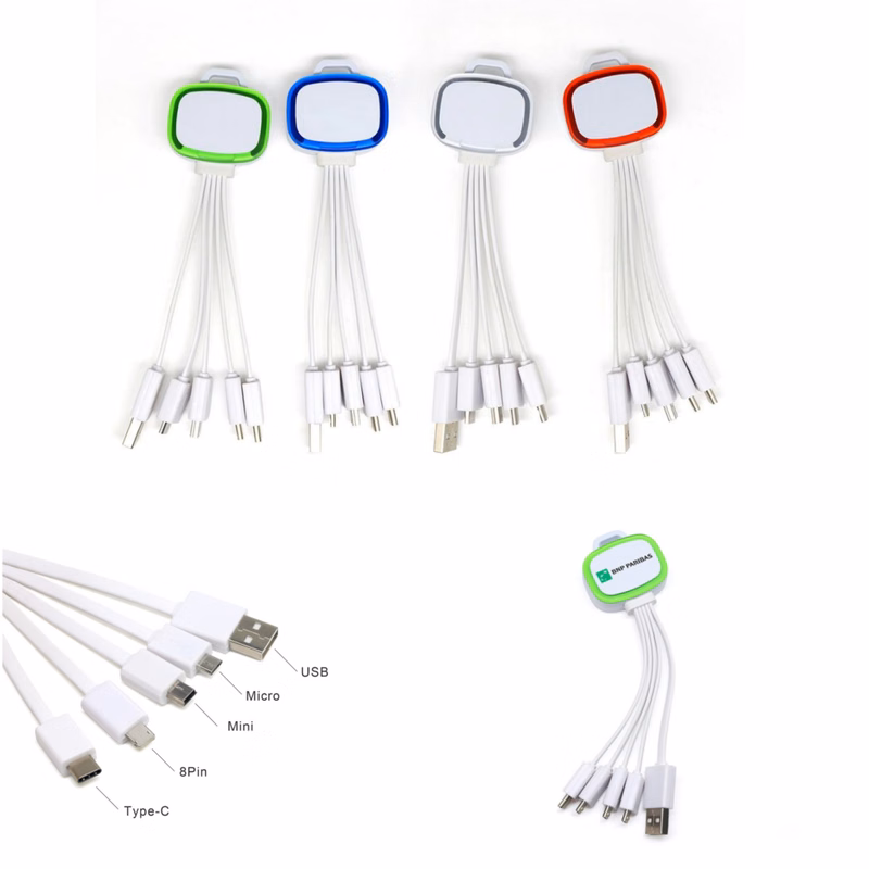 5 In 1 Retractable USB Charger Cable Charging Cord