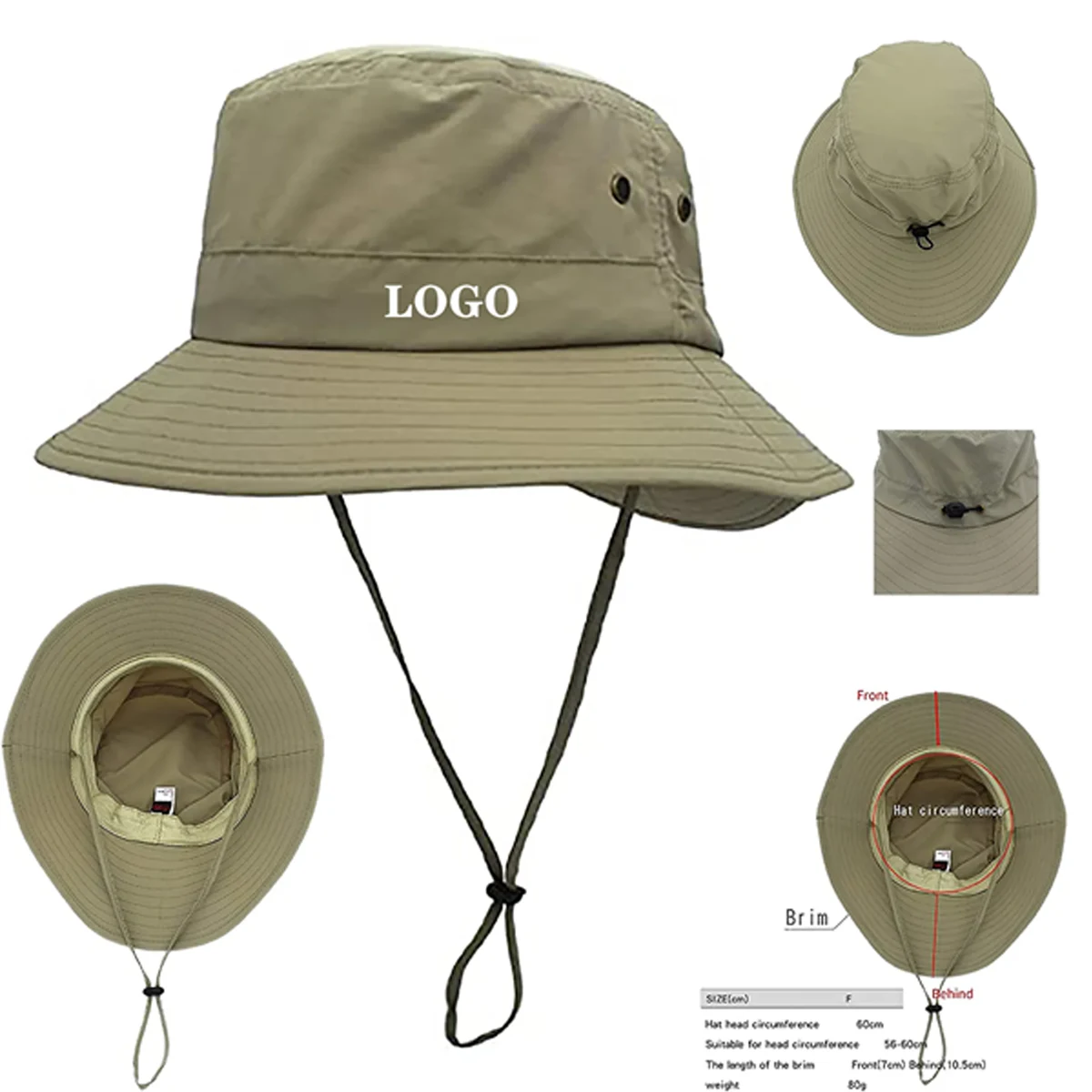 Fisherman Bucket Hat With String Unisex 1