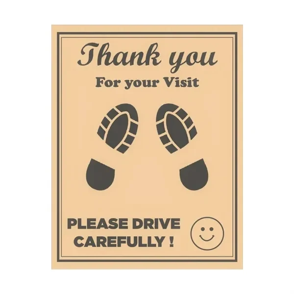 Custom Brown Paper Disposable Car Floor Mats — Eco-Friendly Auto Promo Item 1