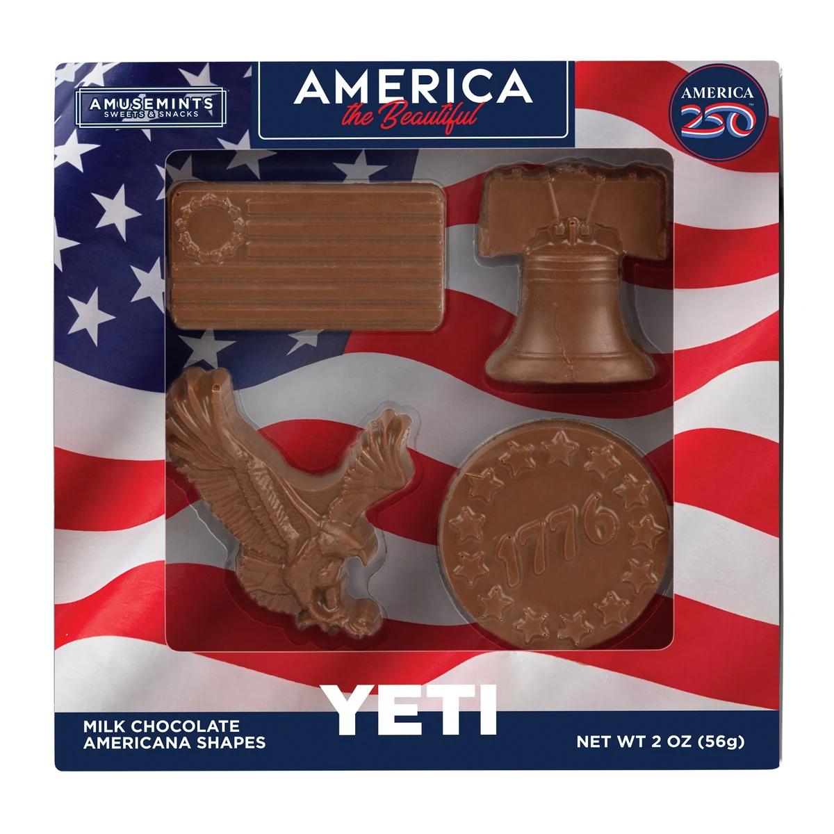America 250- 2oz Molded Milk Chocolate Box 1
