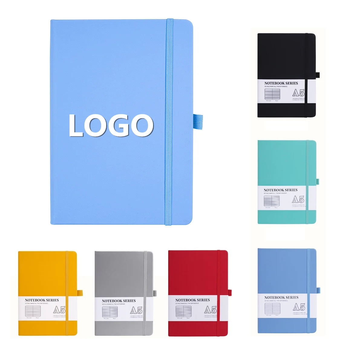 PU A5 Notebook with Elastic Strap and Pen Loop 1