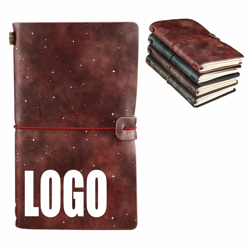 PU Leather Starry Business Travel Journal Pocket Notebook