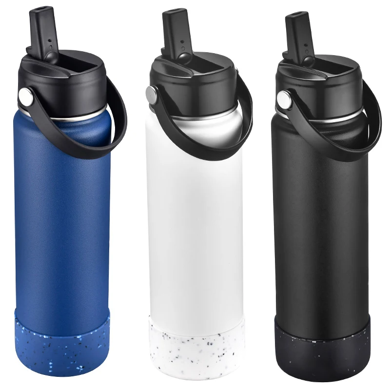 27oz. Vacuum Water Bottle with Silicone Bottom, custom water bottle with logo imprint 1