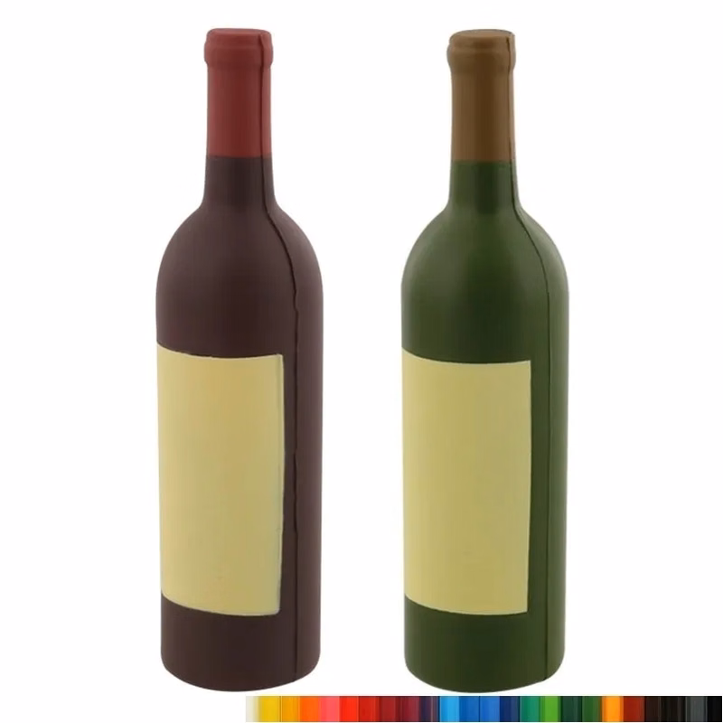 Foam Wine Bottle Stress Reliever with Your Logo