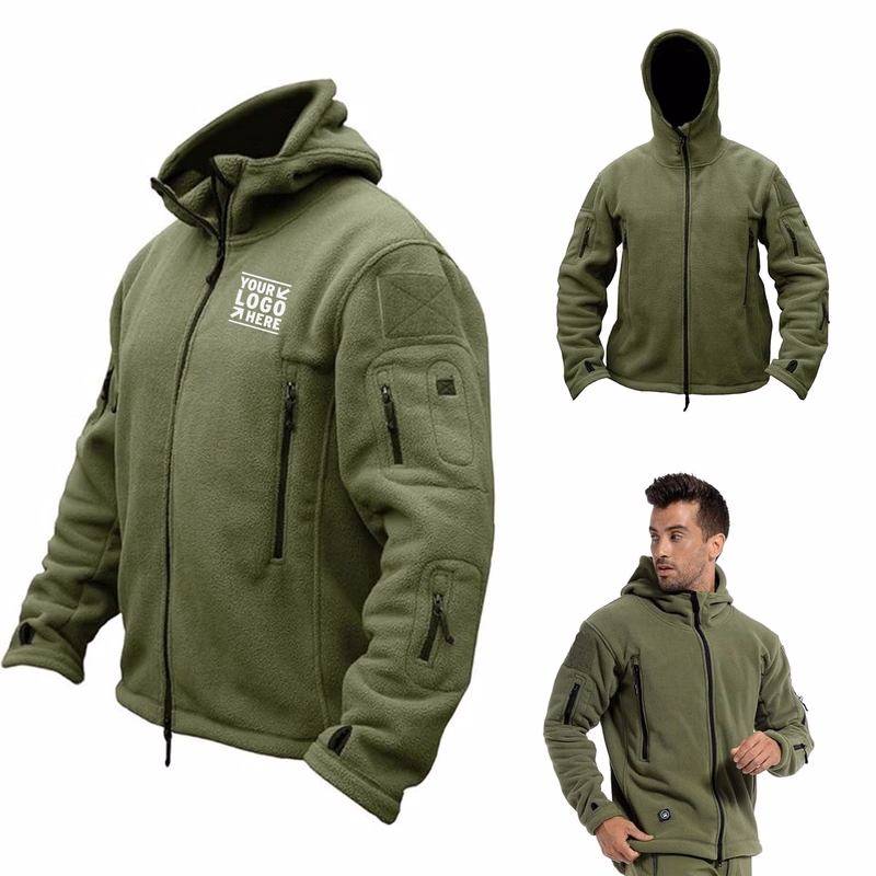 Outdoor Gear Men's Sport Military Tactical Warm Fleece Hoodie Jacket