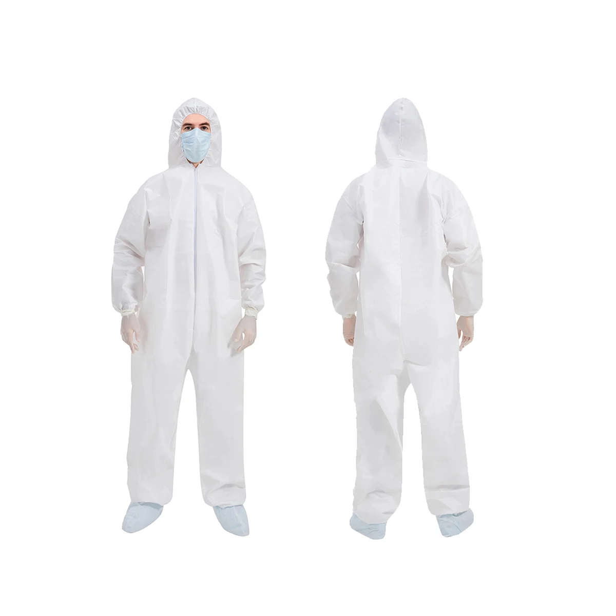 Disposable Isolation Coveralls with Hood & Shoes Cover 1