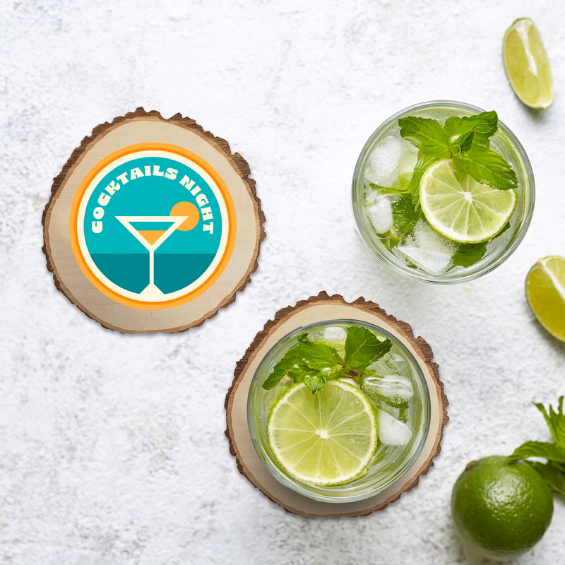 Tree Slice Wood Coasters