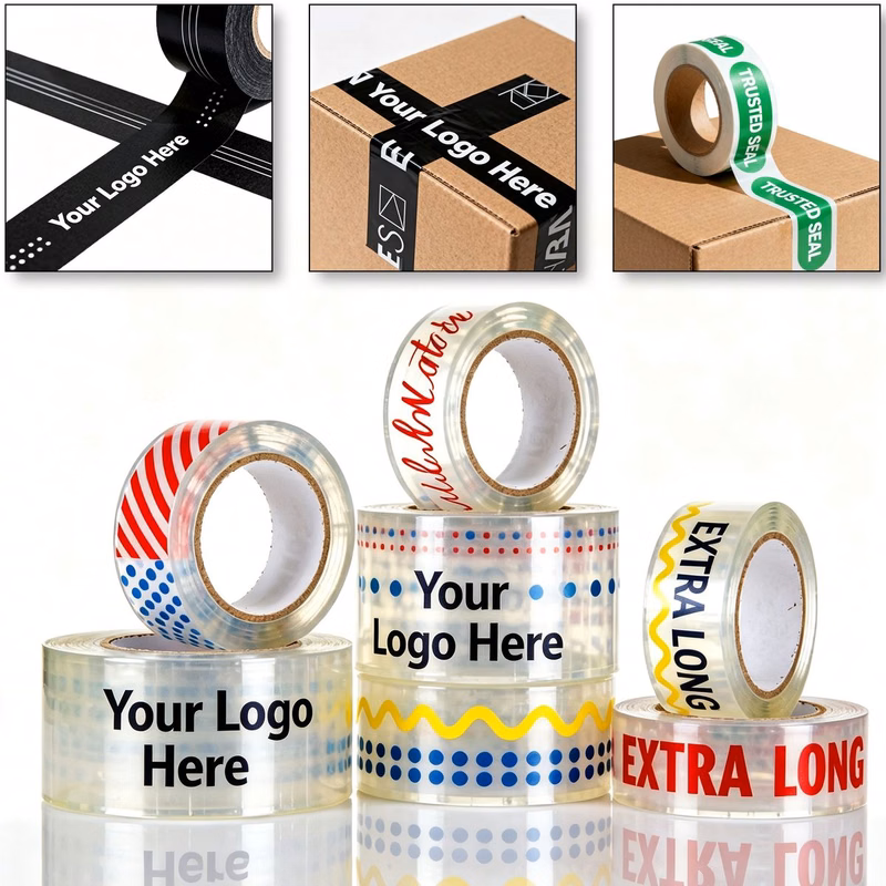 2 Inch Custom QR Code Shipping Tape 110 Yards Roll