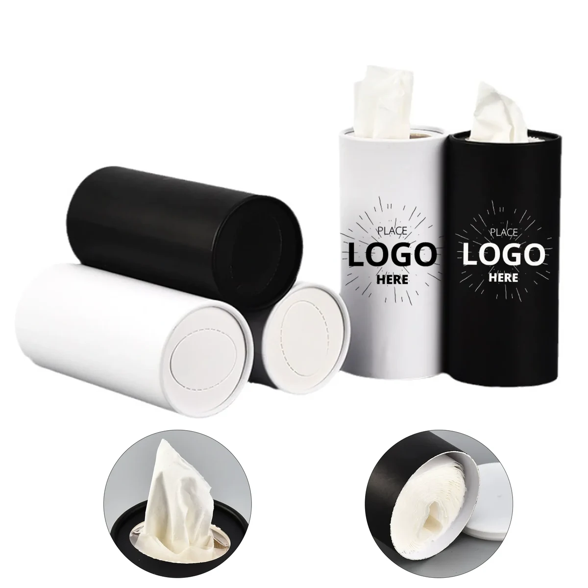 Car Cup Holder Facial Tissue Cylinder 1