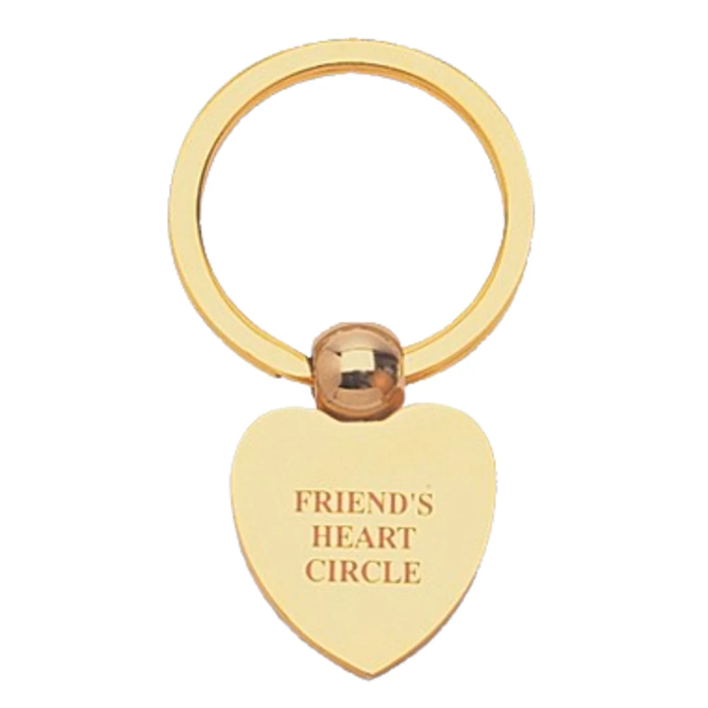 Gold Plated Heart Shaped Brass Key Chain 1