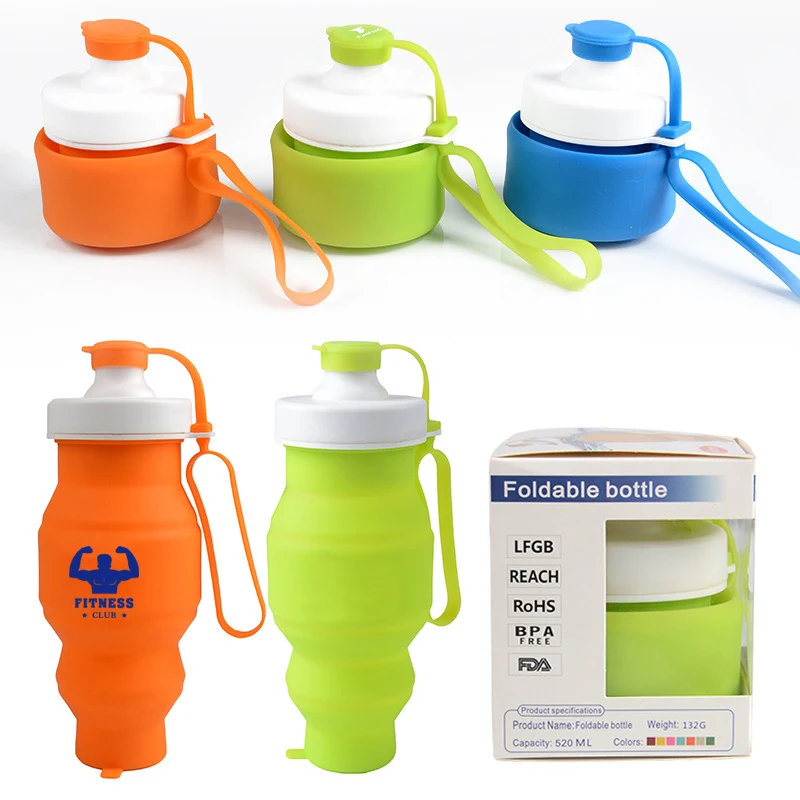 530ml Silicone Foldable Sports Water Bottle 1