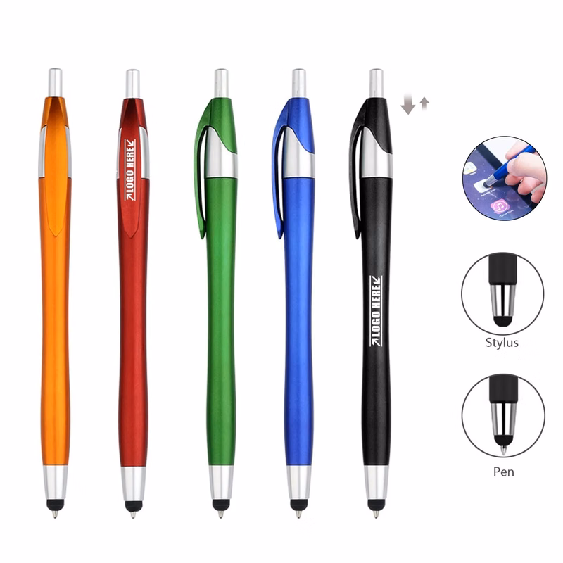 2-in-1 Stylus Click Ballpoint Pen