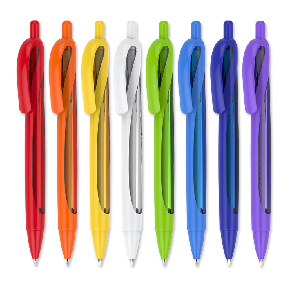 Colorful See Through Plastic Pen 1