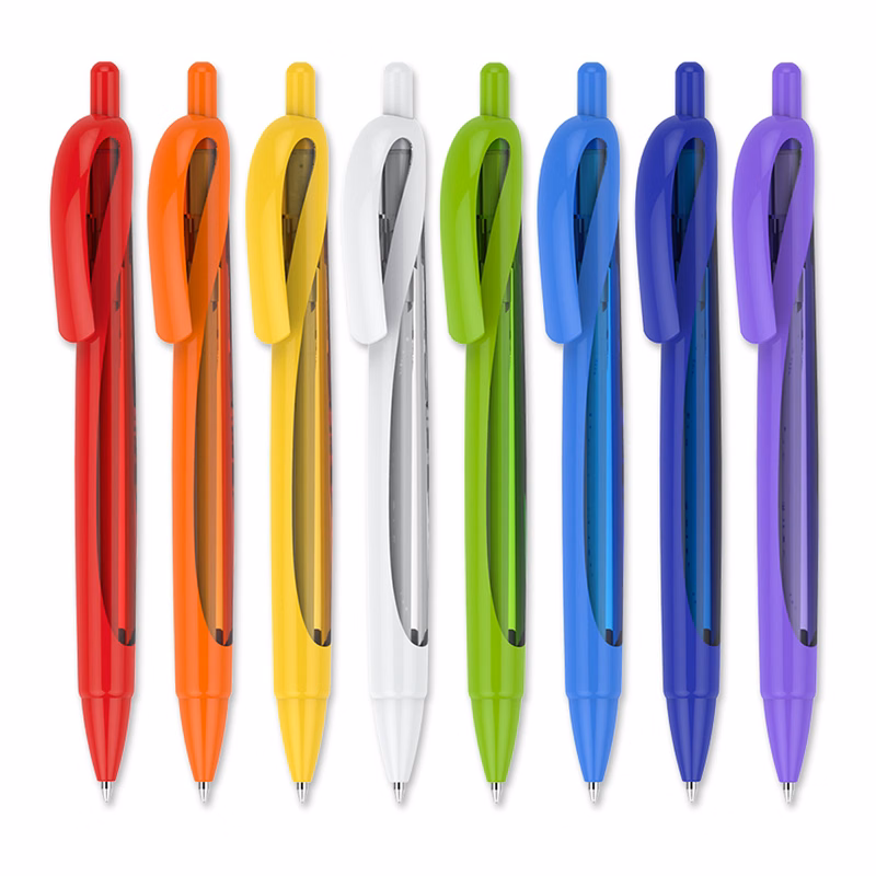 Colorful See Through Plastic Pen