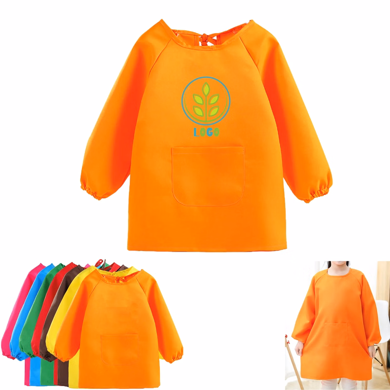 Children Toddler Waterproof Polyester Fabric Apron