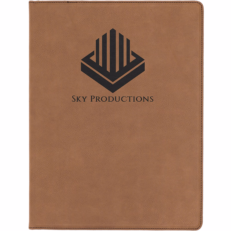 9" x 12" Leatherette Dark Brown Portfolio