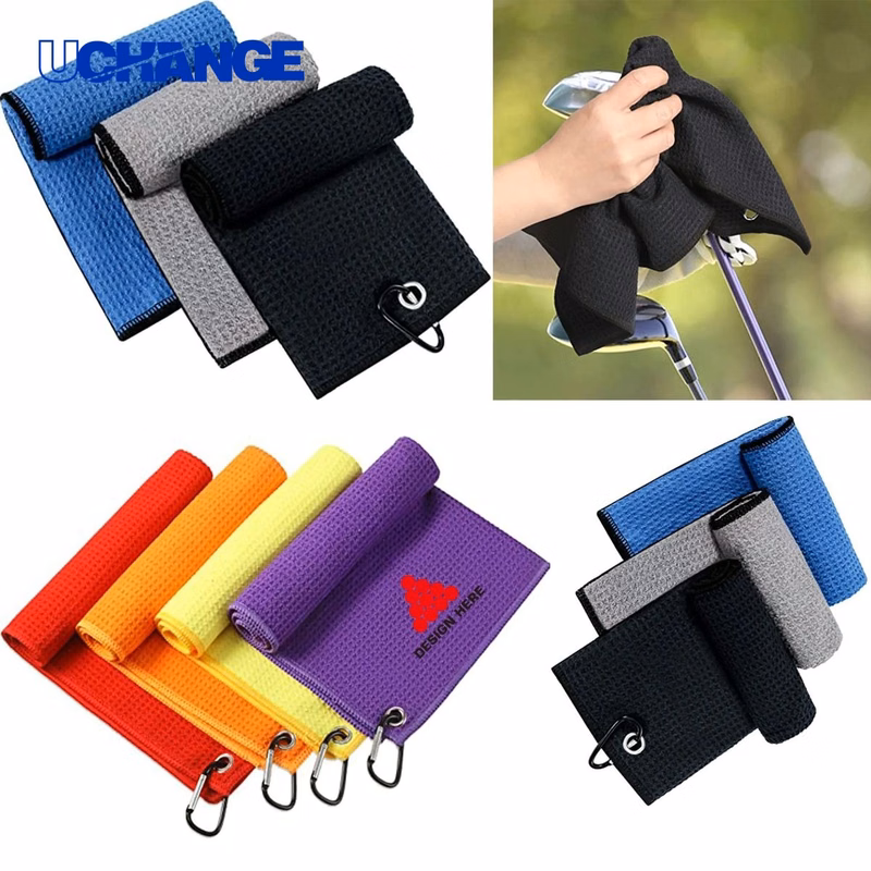 Golf Towel Rag with Carabiner for Accessibility