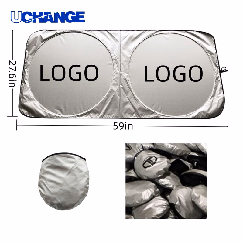 Foldable Car Windshield Sunshade With Pocket