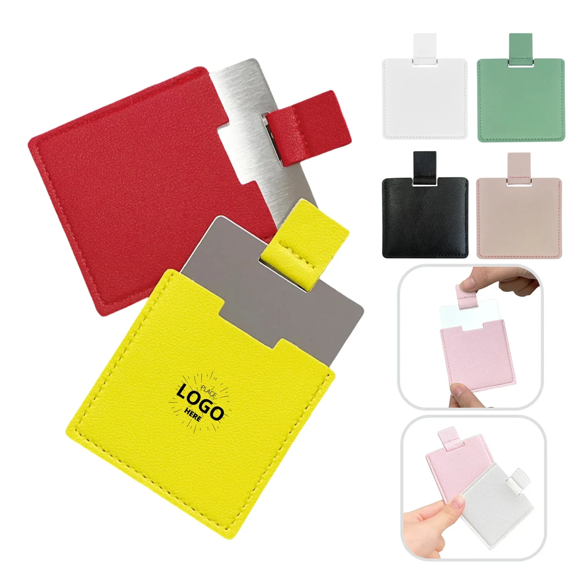 Square PU Leather Mirror 1