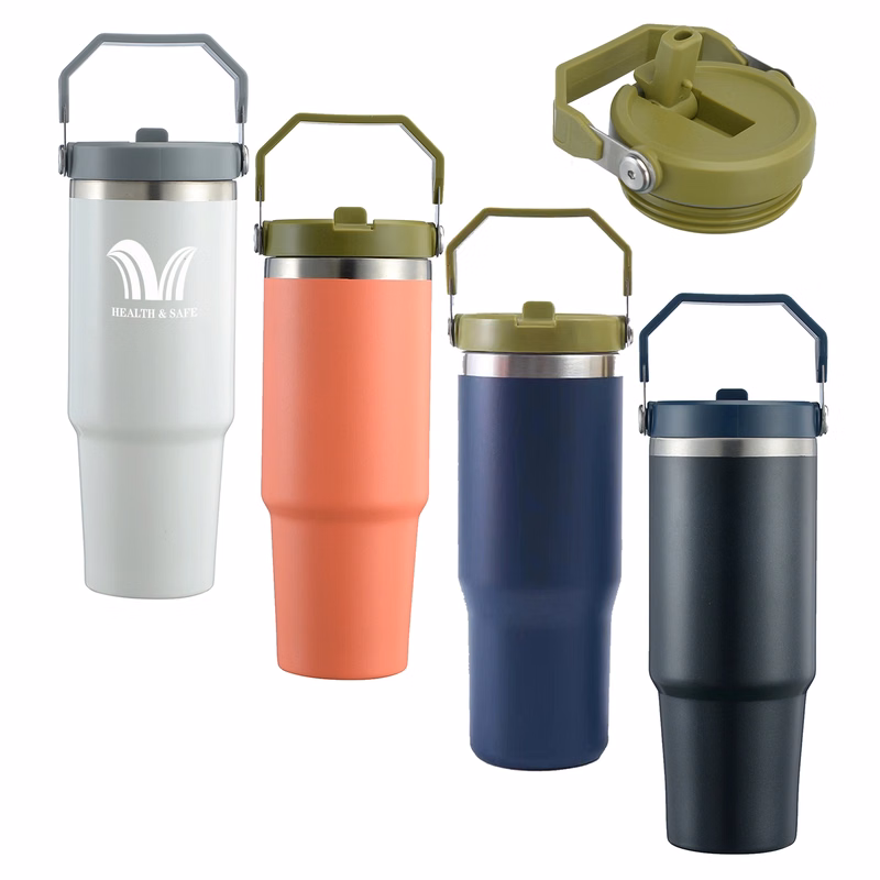 20oz Portable Stainless Steel Insulated Cup w/ Straw