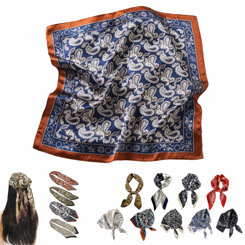 MOQ 50 Square Satin Head Scarf