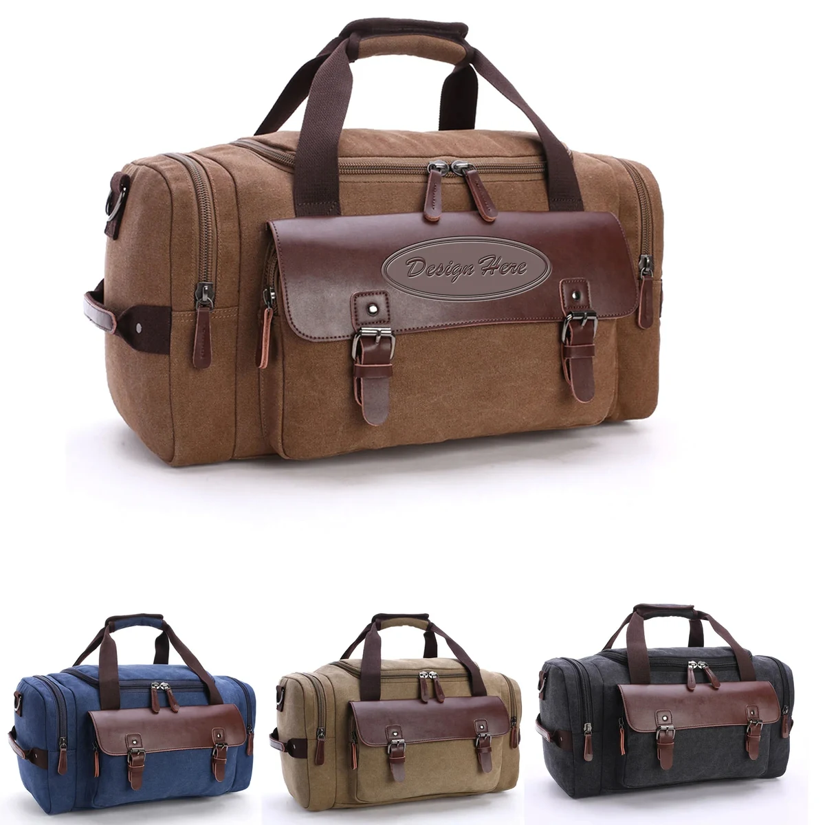 Vintage Canvas Large Travel Bag 1