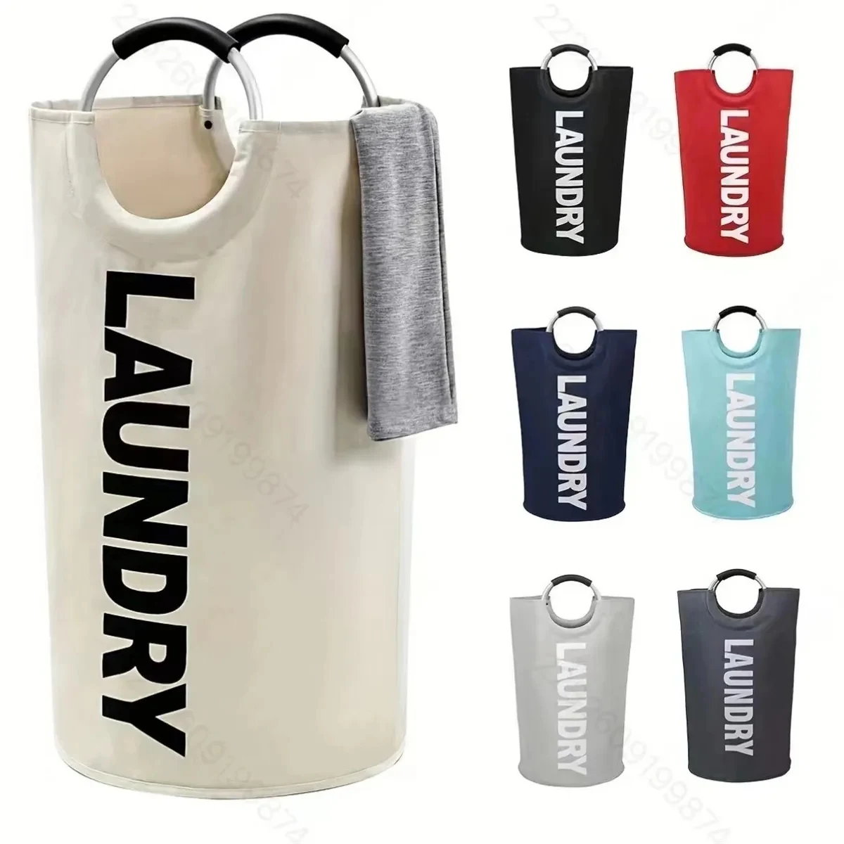 115L Laundry Basket Waterproof Hamper Bag with Handles 1
