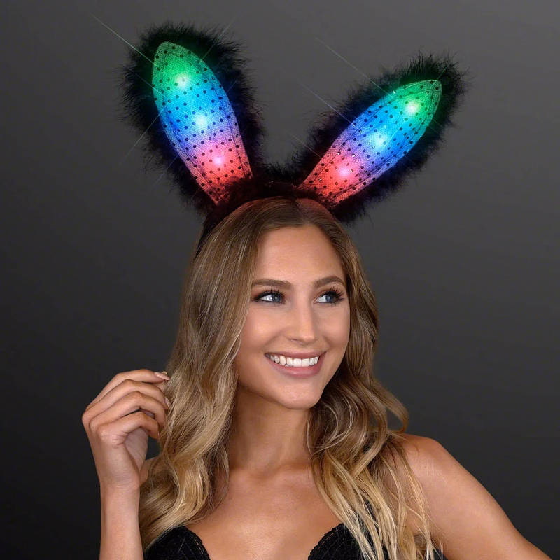 Light up bunny ears headband