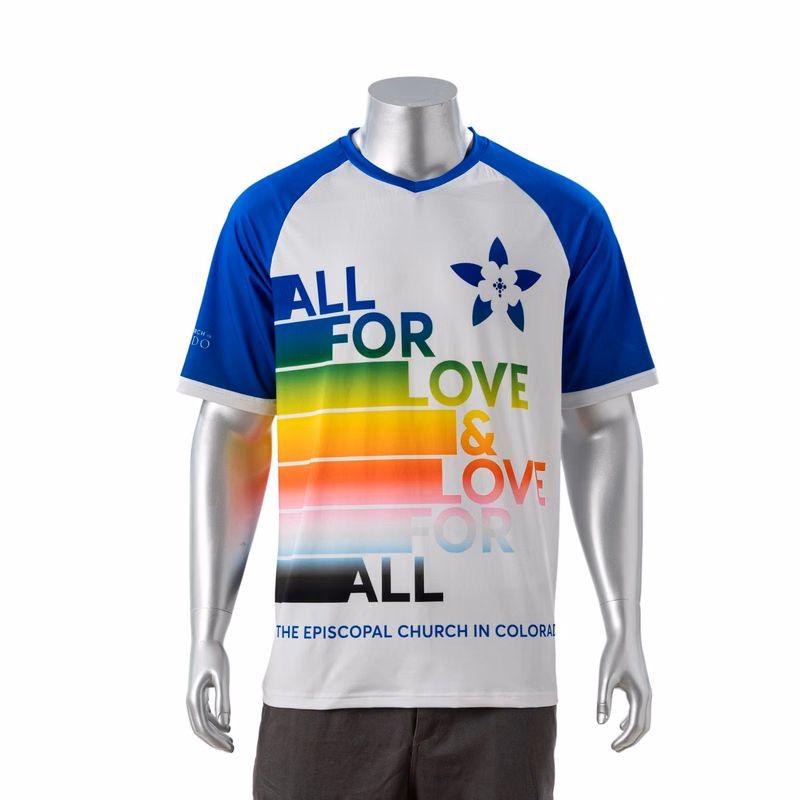 75D Milk Silk Fluorescent Digital Print Men's Raglan V-Neck T-Shirt - 5.3 oz