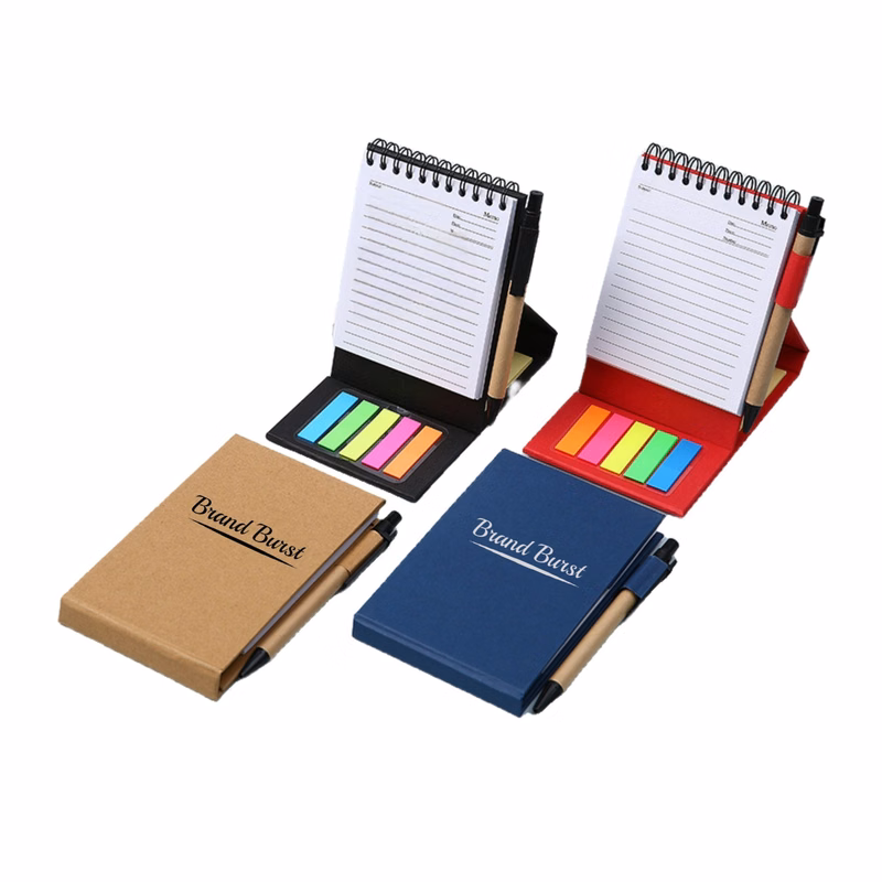 Spiral Memo Pad With Pen And Sticky Notes