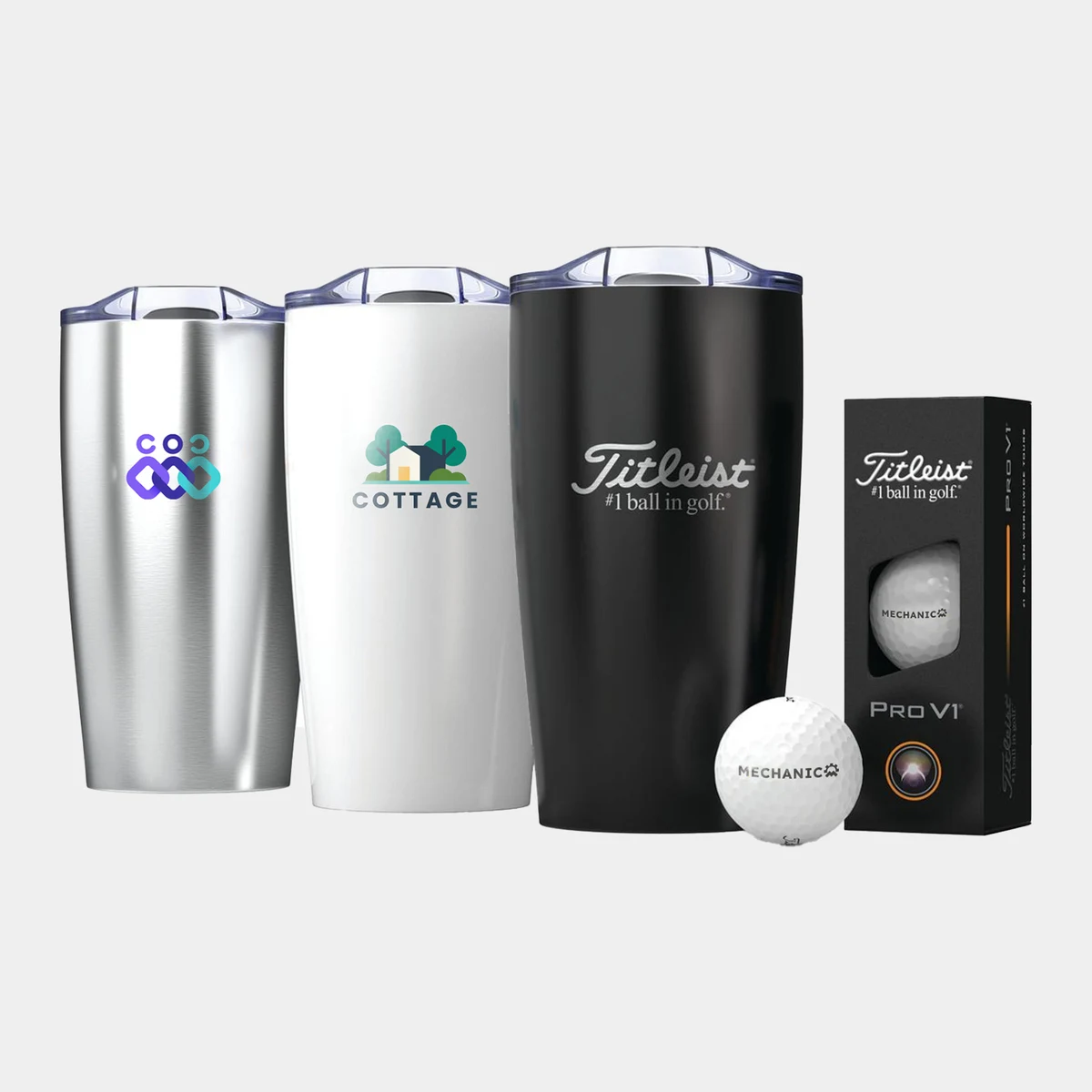 Titleist® 3-Ball Pro V1 Golf Balls & 20 Oz. Custom Tumbler Gift Set 1