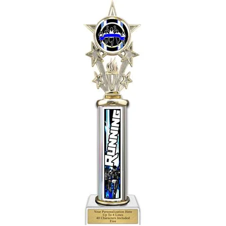 Trophy, 12" Action Matrix Running Blue 1 co 1