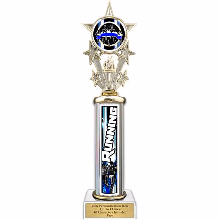 Trophy, 12" Action Matrix Running Blue 1 co
