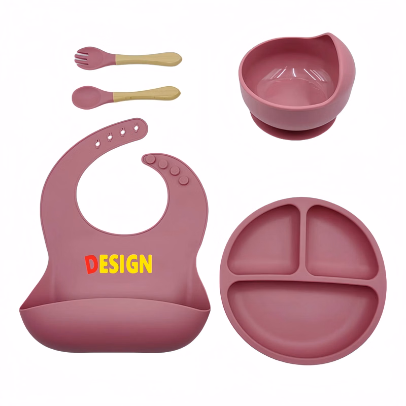 5-Piece Silicone Baby Feeding Training Set