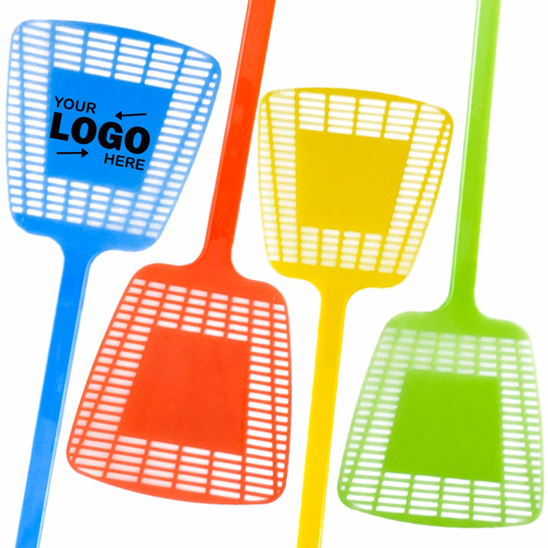 Custom Logo Multicolored Plastic Fly Swatter