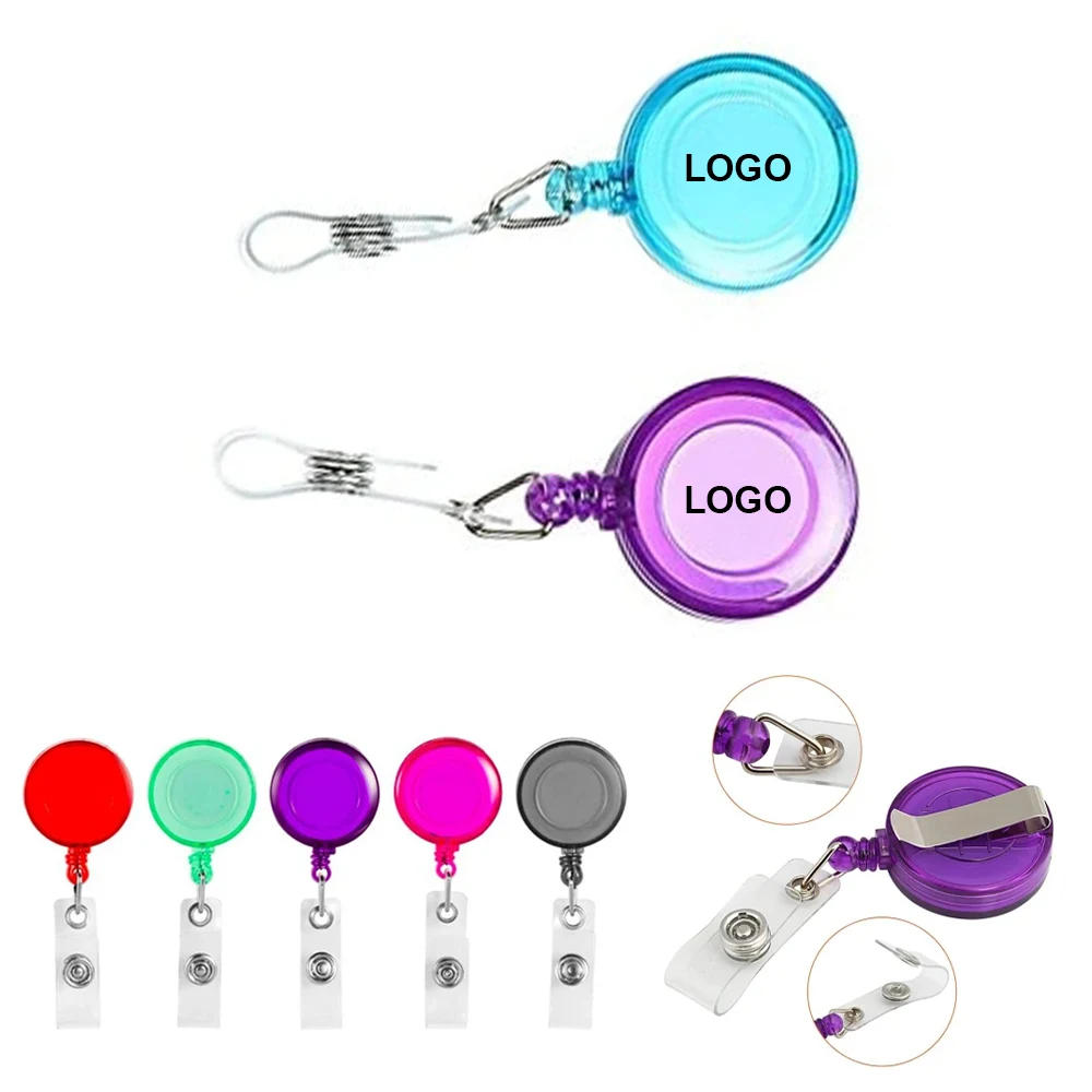RoundRetractable Badge Holder 1