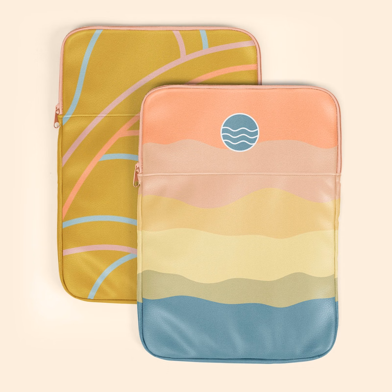 PORTRAIT LAPTOP SLEEVES - VEGAN LEATHER - SMALL - 13"