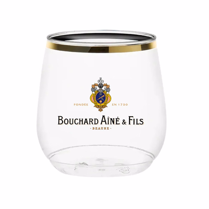 12oz. Vino Jr Gold Rim