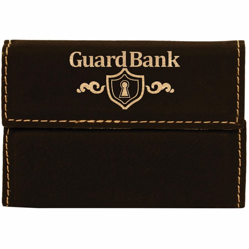 Black Hard Leatherette Business Card Holder