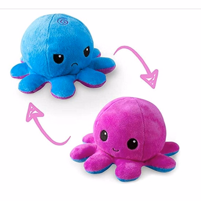 Flip Reversible Octopus Plush Doll