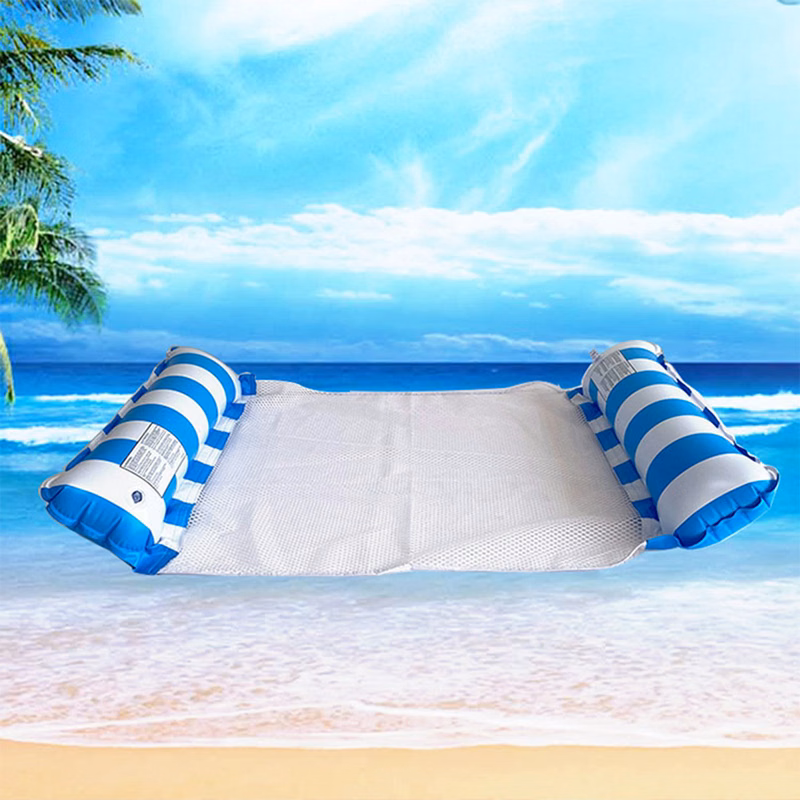 Striped Inflatable Floating Bed