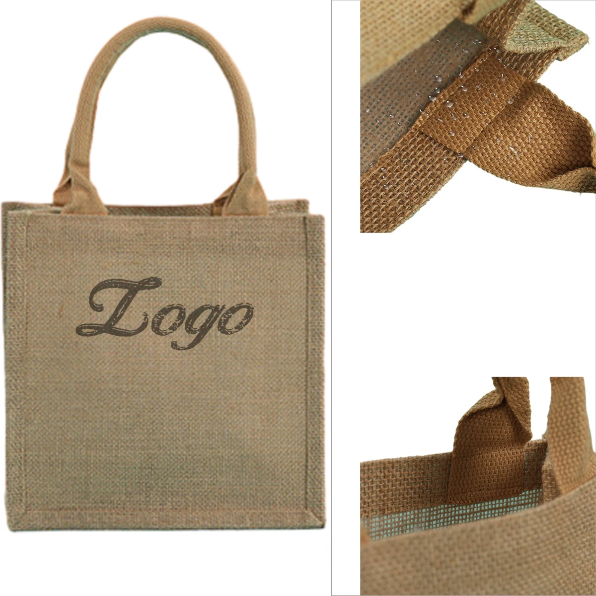 Burlap Tote Bag With Handles 1