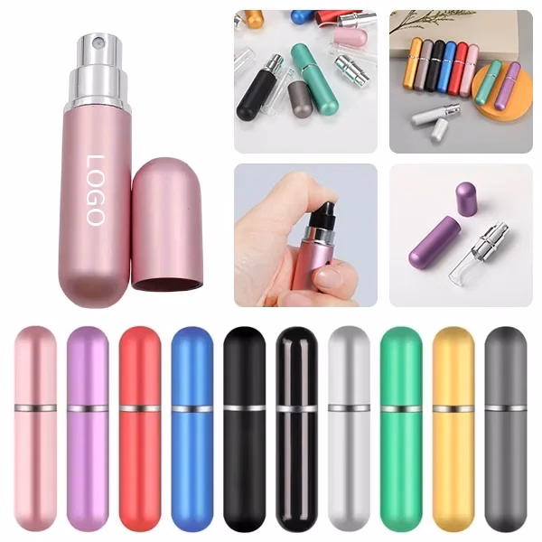 Multicolor Refillable Perfume Bottle with 5 mL Travel Size