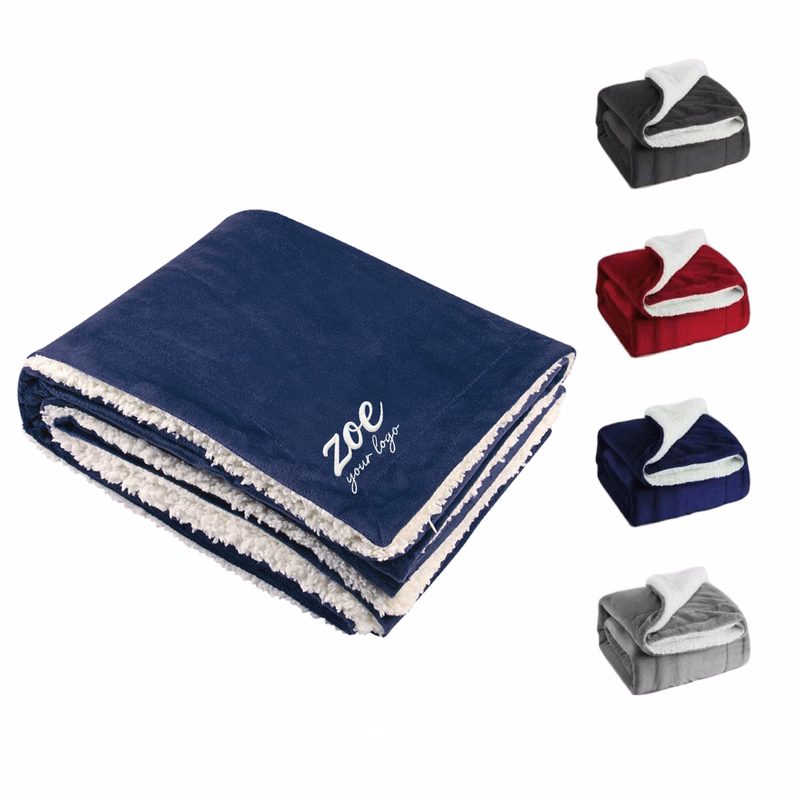 Reversible Sherpa Throw Blanket