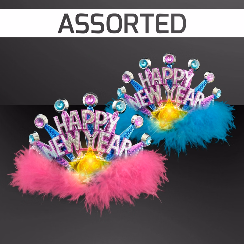 New Year's party princess tiara with flashing LED star