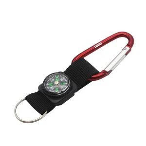 Multifunctional Carabiner Strap Key Chain With Built In Compass 1