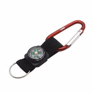 Multifunctional Carabiner Strap Key Chain With Built In Compass
