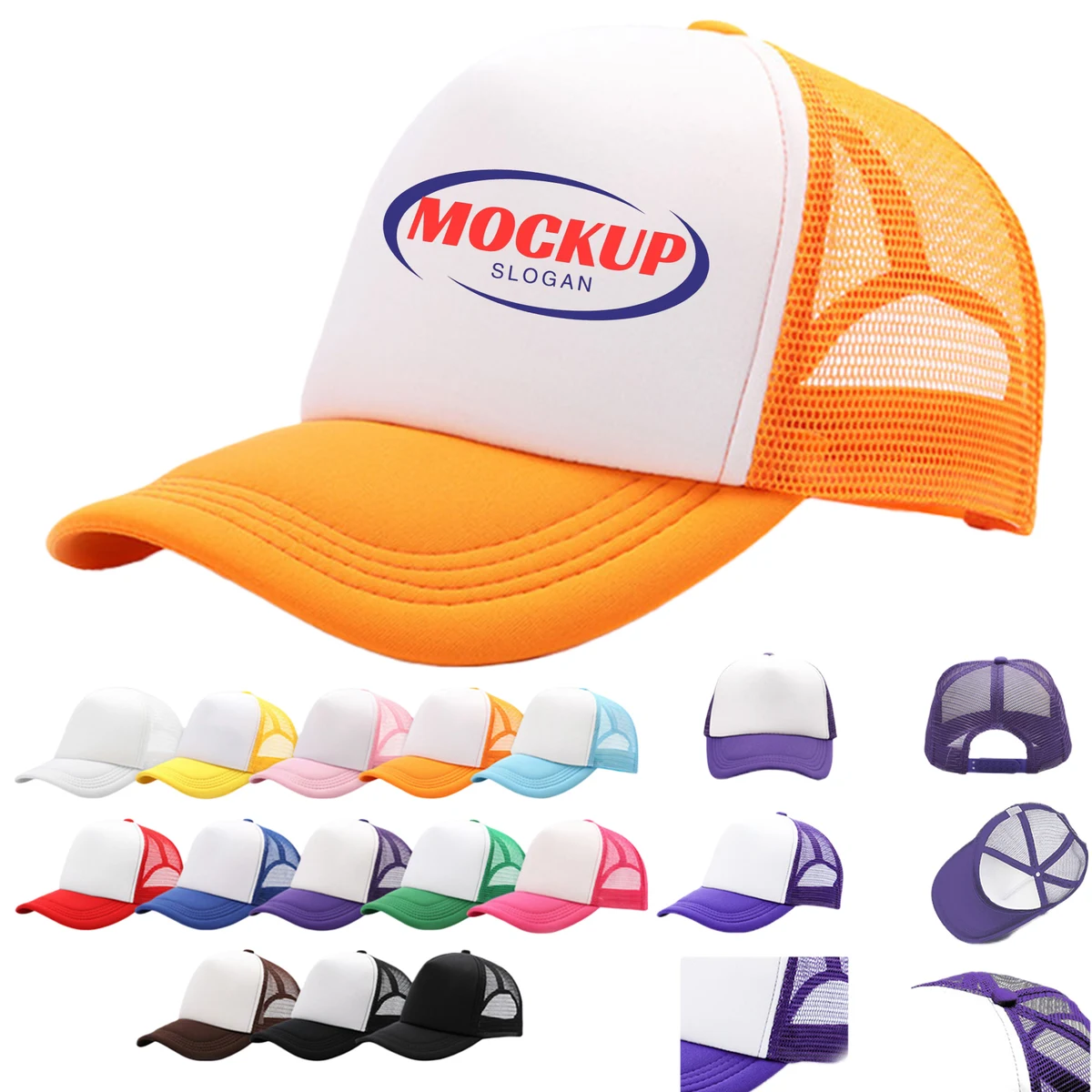 5 Panel Mesh Back Baseball Cap 1