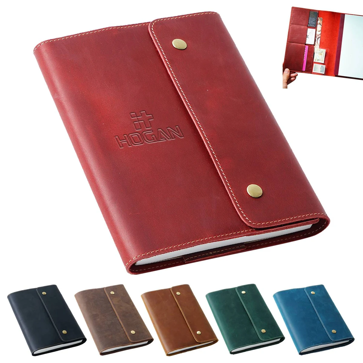 Cowhide Hand Ledger Notebook 1
