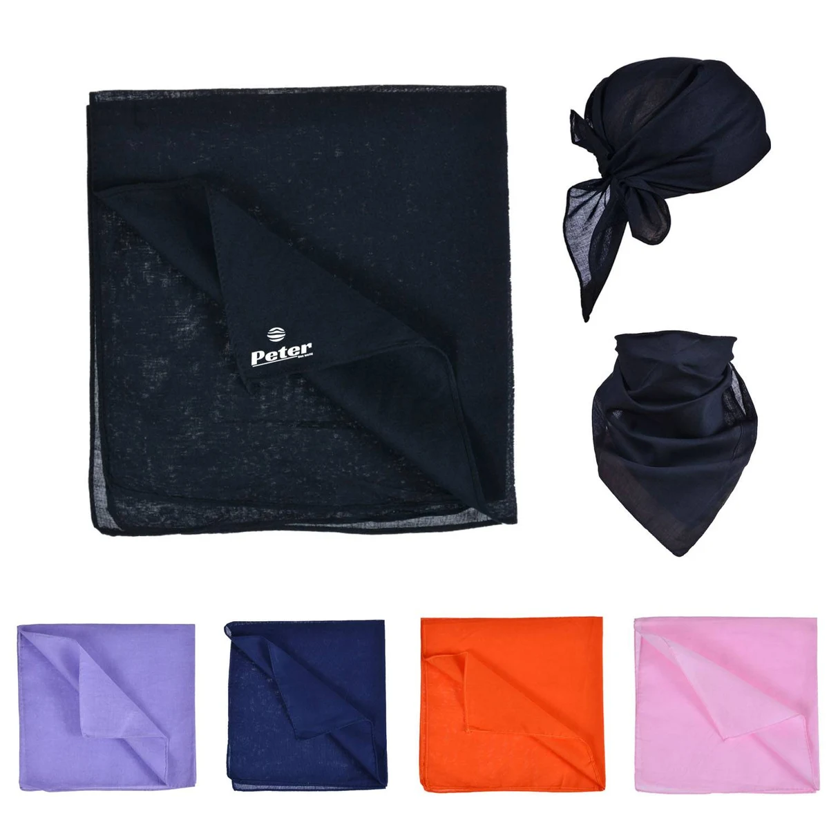 Multi-Purpose Cotton Bandana - Soft & Breathable Headwrap 1